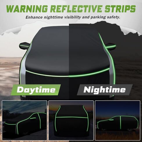 Car Cover for Toyota 4Runner 2002-2024, Full Car Cover All Weather Car Covers for 4Runner, Waterproof Outdoor Cover with Zipper Door Reflective Strips in Saudi Arabia