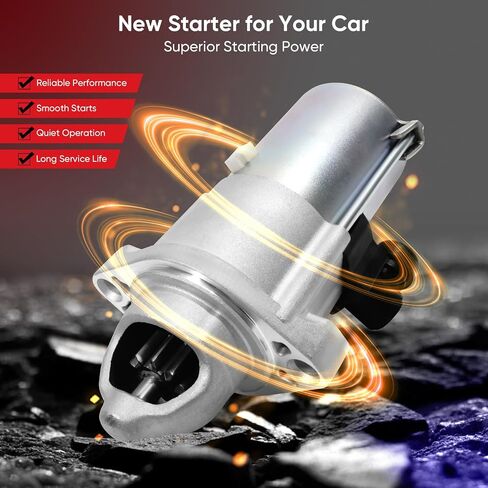 10914 Starter Motor Replacement for Honda Compatible with Accord L4 2.4L 2013-2017, CR-V L4 2.4L 2015-2016, Civic L4 2.0L 2016-2019, OE SM740-09 SM74009 31200-5A2-A51 31200-5A2-A52 191-711 S-80548 in Saudi Arabia