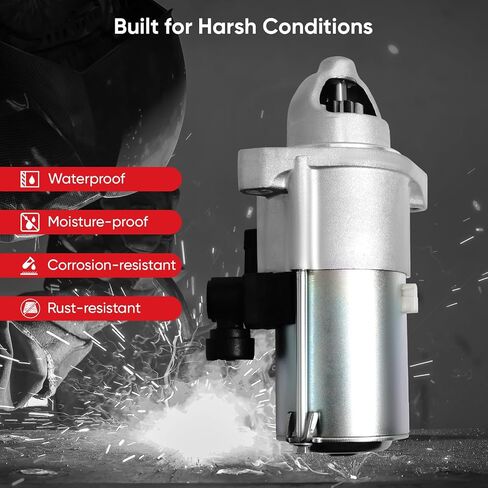 10914 Starter Motor Replacement for Honda Compatible with Accord L4 2.4L 2013-2017, CR-V L4 2.4L 2015-2016, Civic L4 2.0L 2016-2019, OE SM740-09 SM74009 31200-5A2-A51 31200-5A2-A52 191-711 S-80548 in Saudi Arabia