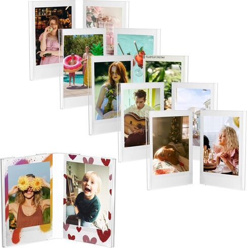 WINKINE Instax Mini Frames, Polaroid Picture Frame, Fujifilm Instax Mini Film Frame,Polaroid Frame for Photos, 2x3 Double Small Picture Frames (6 Pack fit 12pcs Film) in Saudi Arabia