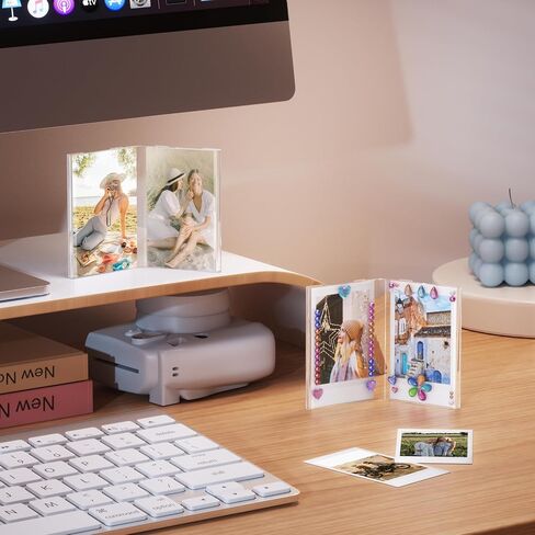 WINKINE Instax Mini Frames, Polaroid Picture Frame, Fujifilm Instax Mini Film Frame,Polaroid Frame for Photos, 2x3 Double Small Picture Frames (6 Pack fit 12pcs Film) in Saudi Arabia