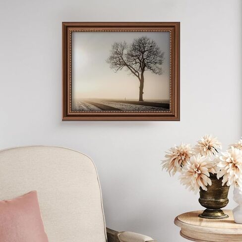 إطار صورة خشبي كلاسيكي مقاس 11 × 14 بوصة، جزء داخلي مزخرف بالخرز، مطفي للصور مقاس 8 × 10، عرض عمودي أو أفقي، نحاس بني مصقول in Kuwait