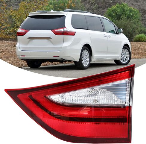 Silscvtt Passenger Side Rear Brake Tail Light Assembly Replacement for Toyota Sienna 2015-2019 Right Inner Tail Lamp 8158008030 TO2803117 in Saudi Arabia