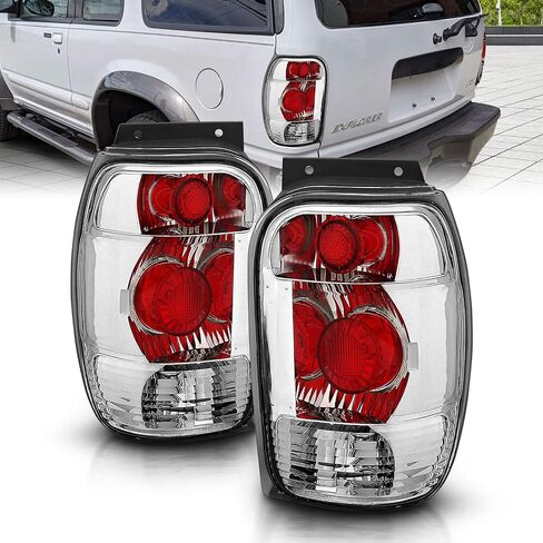 مصابيح خلفية للفرامل بديلة للدخان الأسود من AmeriLite لسيارة Ford Explorer 98-01 - جانب الركاب والسائق in Kuwait
