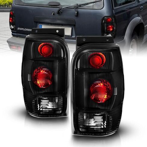 مصابيح خلفية للفرامل بديلة للدخان الأسود من AmeriLite لسيارة Ford Explorer 98-01 - جانب الركاب والسائق in Kuwait