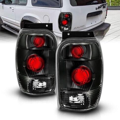 AmeriLite Black Smoke Replacement Brake Tail Lights For 98-01 Ford Explorer - Passenger and Driver Side in Saudi Arabia