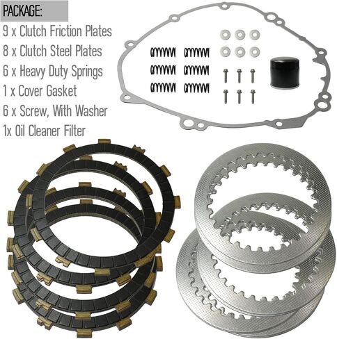 Heavy Duty Clutch Kit Friction Steel Plates & Cover Gasket for Yamaha YZF R1 YZFR1 YZF-R1 2009-2014 in Saudi Arabia
