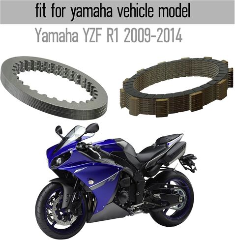 Heavy Duty Clutch Kit Friction Steel Plates & Cover Gasket for Yamaha YZF R1 YZFR1 YZF-R1 2009-2014 in Saudi Arabia