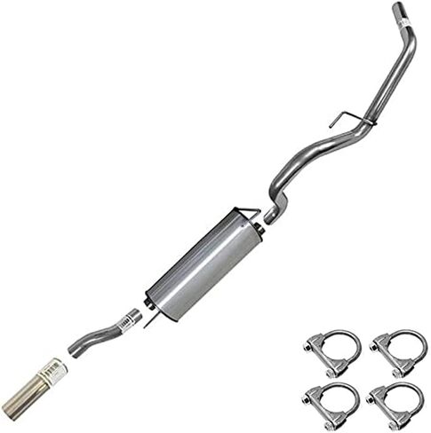 Northeastern Exhaust | Stainless Steel Extension Pipe, Intermediate Pipe, Muffler, Tail Pipe Exhaust System Kit Ford F150 2004-2008 4.2L 4.6L | Free Clamps Included | 126" Wheelbase in Saudi Arabia