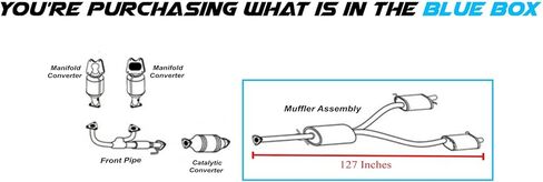 Northeastern Exhaust | Direct-Fit Exhaust Pipe, Resonator Pipe & Mufflers Exhaust System Kit Compatible for Honda Pilot 2009-2015 3.5L | Free Gasket and Clamps Included in Saudi Arabia