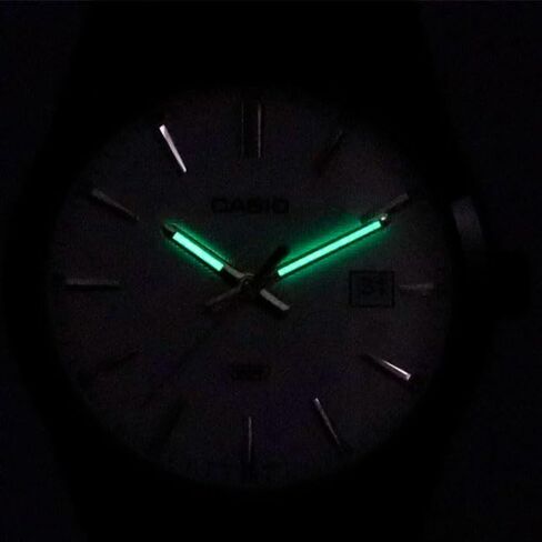 Casio MTP-VD03B-3A Men's Standard Black IP Stanless Steel Green Dial 3-Hand Analog Watch in Saudi Arabia