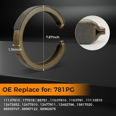 Rear Brake Shoes Kit, S781 Parking Brake Shoes for Cadillac Deville/Escalade/DTS, Chevrolet Avalanche/Express/Silverado/Suburban/etc., GMC, Buick, Isuzu, Oldsmobile,Saab(Please Check The Model Year) in Saudi Arabia