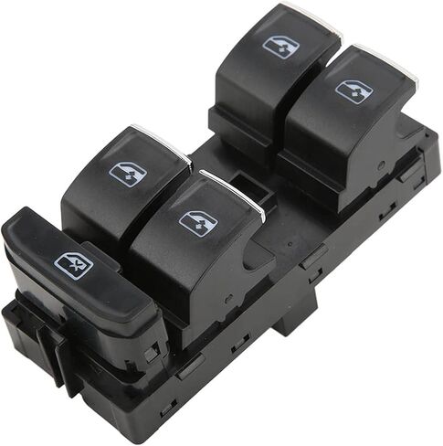 مفتاح نافذة الطاقة، 5GG959857A 5G0959857C 5G0959857E بديل المفتاح الرئيسي للنافذة الأمامية للسائق لـ Mk7 2014 2018 أسود in Saudi Arabia