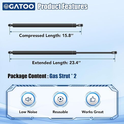 Rear Liftgate Hatch Tailgate Struts Lift Supports Shocks Spring Compatible with Lexus RX350 2010 2011 2012 2013 2014 2015, Lexus RX450h 10-15, Replace 6756 PM3066 689500E030(2 Pcs Set) in Saudi Arabia