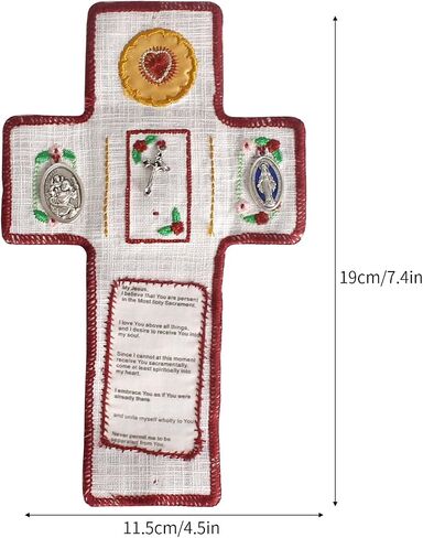 2025 Handmade Catholic Pocket Shrine with Built-in Silver Cross - Travel Altars, Spiritual Shelters and Meaningful Christian Gifts - Encourage Christian Spiritual Gifts for Church Friends and Family in Saudi Arabia