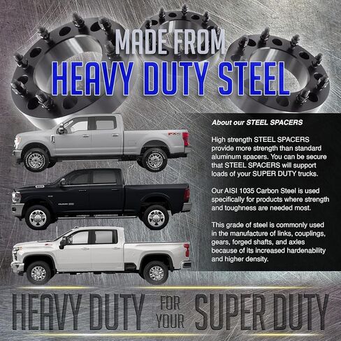 Wheel Accessories Parts 1 Pc Steel Wheel Spacers Adapters 8 on 6.50 8x6.50 2.00 Inch Thick 116.7mm Hub 9/16" Thread Stud Fits Chevrolet C20 K20 K30 GMC C2500 C3500 G3500 F&R in Saudi Arabia
