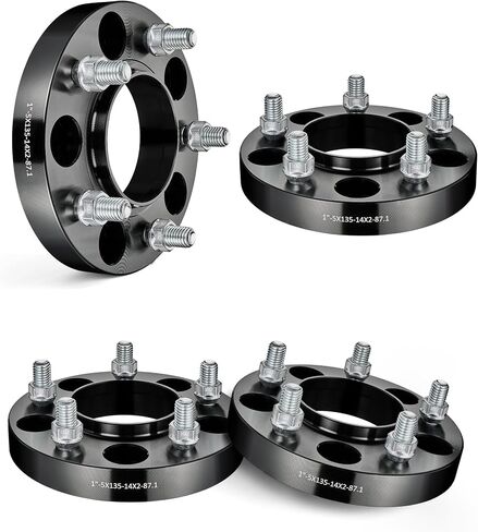 EVIL ENERGY 5x135 Wheel Spacers 2 inch Compatible for Ford F150 2000-2003, 5x135 mm Hubcentric with Lip 5 Lugs 87.1 mm Hub Bore M14x2 Studs Black in Saudi Arabia
