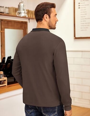 COOFANDY Men's Fleece Quarter Zip Pullover Long Sleeve Mock Neck Sweatshirt in Saudi Arabia