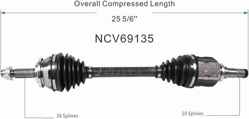 مجموعة عمود المحور GSP NCV69135 CV - الأمامي الأيسر (جانب السائق) in Saudi Arabia