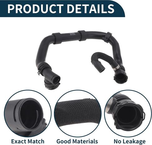 Radiator Hose Heater Hose for Volkswagen Golf 1.8L 2015-2018 No.5Q0122051AN Plastic Coolant Pipe Black 1 Pc in Saudi Arabia
