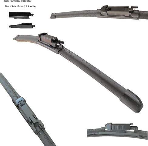 Front Wiper Blades For TESLA X 2015-2021 28" 18" Premium All-Season OE Quality 2M PLASTIC in Saudi Arabia