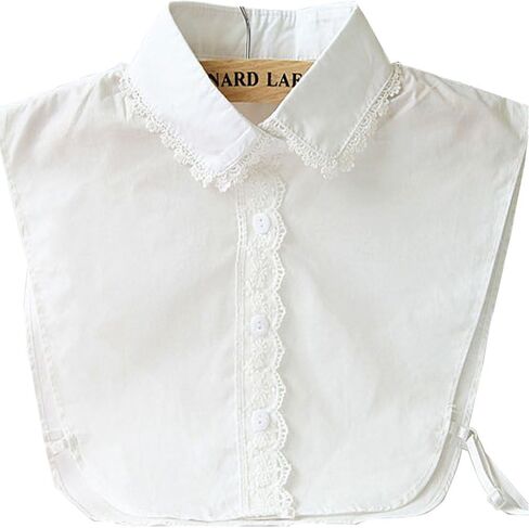 Half Shirt Detachable Fake False Faux Collar Cuff Cotton Lace Collar for Girl and Women in Saudi Arabia
