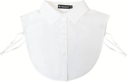 Fake Collar Classic Chiffon Detachable Dickey Collar Blouse Half Shirts for Women & Girls Size S-XL in Saudi Arabia