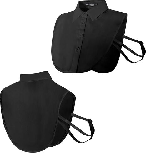 Fake Collar Classic Chiffon Detachable Dickey Collar Blouse Half Shirts for Women & Girls Size S-XL in Saudi Arabia