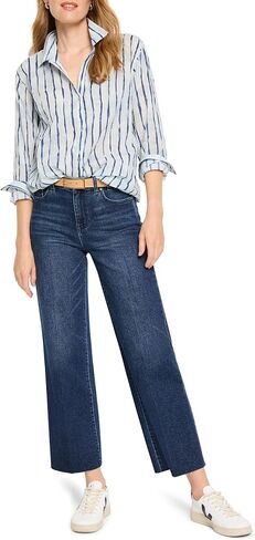 NIC+ZOE Women's Watercolor Stripe Boyfriend Shirt in Saudi Arabia
