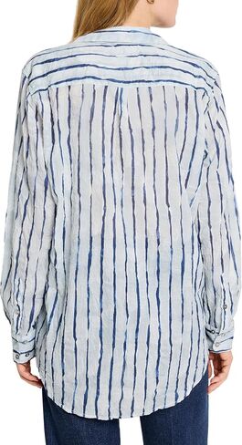 NIC+ZOE Women's Watercolor Stripe Boyfriend Shirt in Saudi Arabia