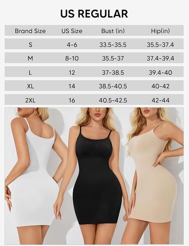 Shapewear Full Slips Dress for Women Adjustable Spaghetti Straps Under Dress Camisole Bodycon Dress Undergarment Body Shaper in Saudi Arabia