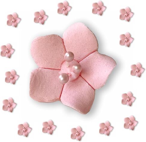 Global Sugar Art Blossom Sugar Wedding Cake Flowers White with Pearl Stamens, Unwired, 100 Count by Chef Alan Tetreault in Kuwait