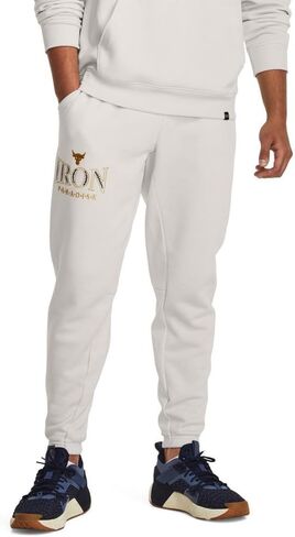 Under Armour Men's Project Rock Rival Fleece Joggers L White in Saudi Arabia