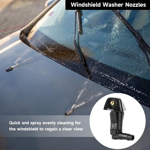 Windshield Washer Nozzles Wiper Spray Nozzle with 3 pcs Connectors - Compatible for Honda Accord 2003-2007 for Honda Ridgeline 2006-2014 for Acura TL 2004-2008 - Replace Part 76815-SDA-A11 - Set of 2 in Saudi Arabia
