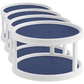 Copco Non-Skid Turntable, 2-Tier, 12-Inch, Durable & Easy Clean, White/Gray in Kuwait