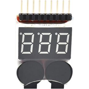 2-in-1 Battery Low Alarm Buzzer LED Signal Light Low Voltage Alarm 1S-8s Lithium Battery Detection in Saudi Arabia