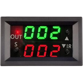 T2401 12V Delay Double Display Digital Time Relay Module Digital Time Delay Relay LED Display Cycle Timer Control Switch Module(Black) in Saudi Arabia