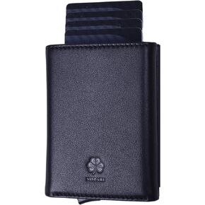 Pop Up Wallet for Men, RFID Blocking Slim Leather Wallet, Minimalist Front Pocket Card Holder with Quick Access Ejector, Ideal Christmas Gift for Dad, Husband, Boyfriend, Stocking Stuffer in Saudi Arabia