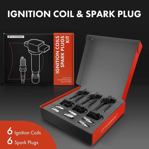 A-Premium Set of 6 Ignition Coil Pack and Iridium Spark Plugs Compatible with Mercedes-Benz C230 C250 C280 E280 E300 E350 & Dodge Freightliner in Saudi Arabia