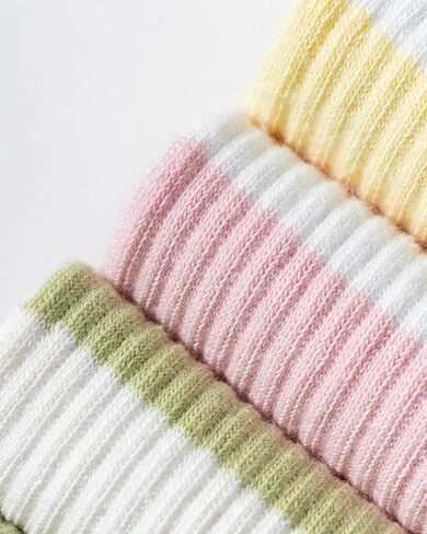 Women's Cotton Crew Socks-Soft Cozy Striped Socks-Lightweight Breathable Casual Socks 6 Pairs in Saudi Arabia