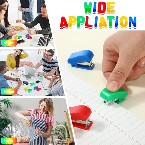Mini Stapler with Staples, Portable Multicolor Small Stapler, Hand Held Desk Staplers, Cute Office Supply Set for Office College, 4 Colors(30 Pieces) in Saudi Arabia