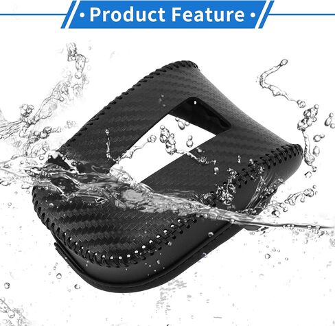 1 Pcs Gear Shift Knob Cover for Mitsubishi Outlander 2022-2023 Anti-Slip Faux Leather Black Carbon Fiber Black Stick Shifting Handle Protector in Saudi Arabia