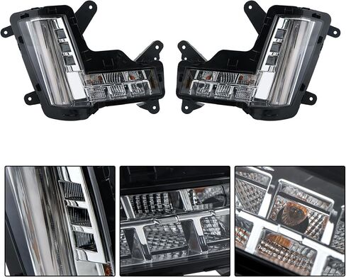 Left and Right Fog Lights Assembly Replacement for Escalade 2015-2020 w/Crash Imminent Braking Clear Lens GM2530139 GM2531139 in Saudi Arabia
