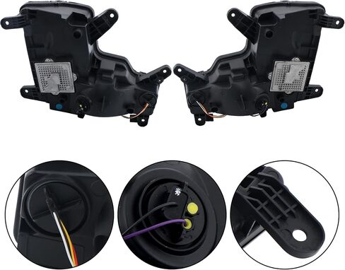 Left and Right Fog Lights Assembly Replacement for Escalade 2015-2020 w/Crash Imminent Braking Clear Lens GM2530139 GM2531139 in Saudi Arabia