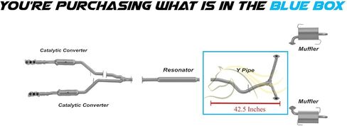 Northeastern Exhaust | Stainless Steel Intermediate Y-Pipe Compatible for Subaru Tribeca 2008-2014 3.6L | Free Clamps and Gaskets Included | Automotive Replacement Part in Saudi Arabia