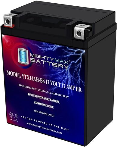 Mighty Max Battery YTX14AH-BS Battery for Suzuki Quad Runner King Quad LTF300 LTF4WD 300 in Saudi Arabia