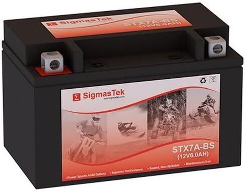 SigmasTek STX7A-BS SLA Battery Compatible With Aprilia 550CC SVX550, 2010 Powersport Battery in Saudi Arabia