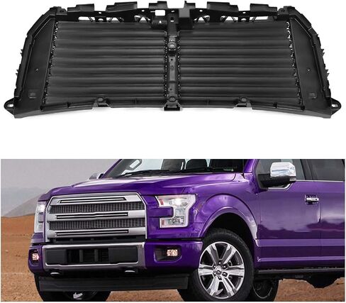 HECASA التحكم في مصراع الهواء العلوي لشبكة المبرد متوافق مع 2015-2017 Ford F150 F-150 لاستبدال FL3Z-8475-F من مادة البولي بروبيلين المقوى بالألياف الزجاجية in Saudi Arabia