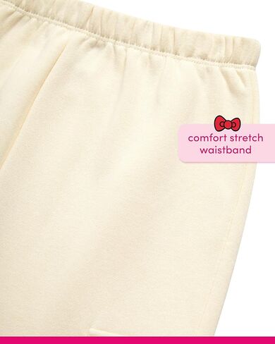 Hello Kitty Girls' Sweatsuit Set - 2 Piece Hoodie Sweatshirt and Joggers Sweatpants - Cargo Pants Set for Girls (2T-12), Size 8/10, Black in Kuwait