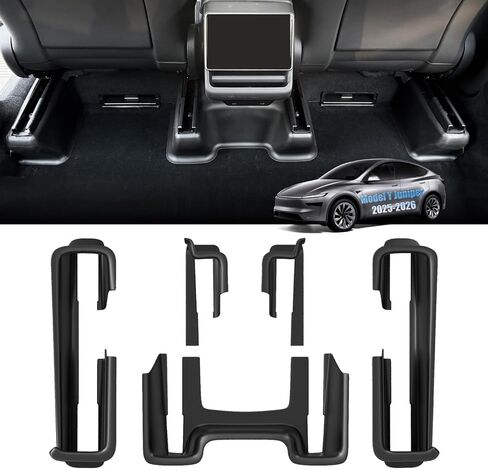 Seat Slide Rail Covers for Tesla Model Y Juniper 2025-2026 - 5 Piece TPE Seat Rail Protectors Slide Track Covers - Anti-Scratch Underseat Guards All-Weather Interior Protection in Kuwait